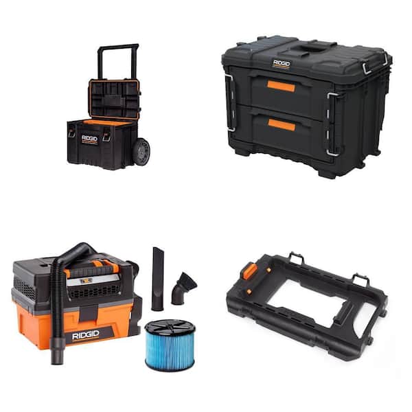 Pro Gear 25 in. Rolling Tool Box, 22 in. XL Tool Box, 3 Gal. Shop Vacuum and Vac-Mount