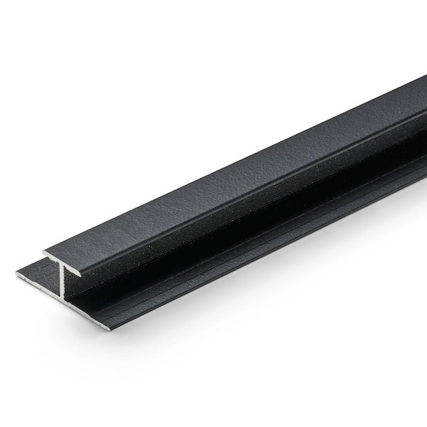 Matte Black 8mm x 36 in. Aluminum T-Mold Floor Transition Strip