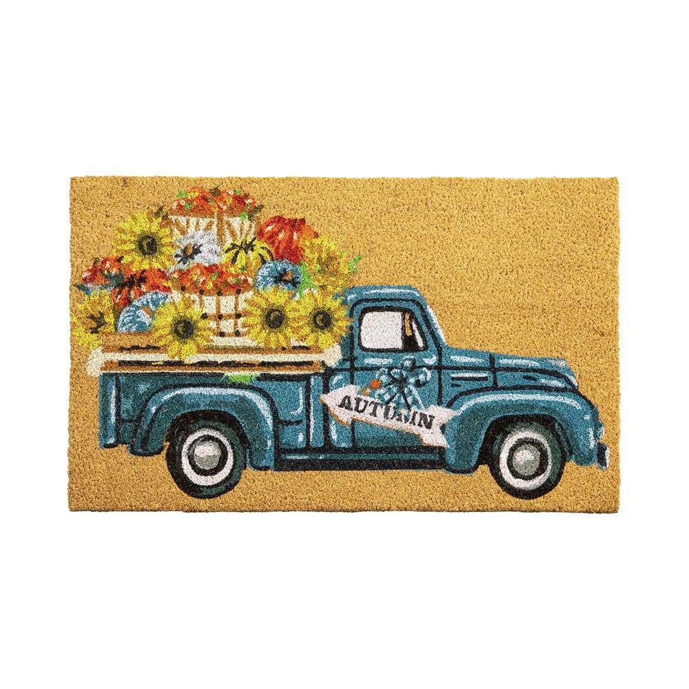 Sunflower Truck Multicolor 18 in. x 30 in. Coir Halloween Outdoor Doormat price history on PriceWatchPro