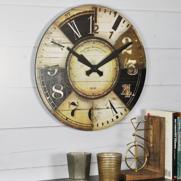 FirsTime 15.5 in. Round Collector Wall Clock