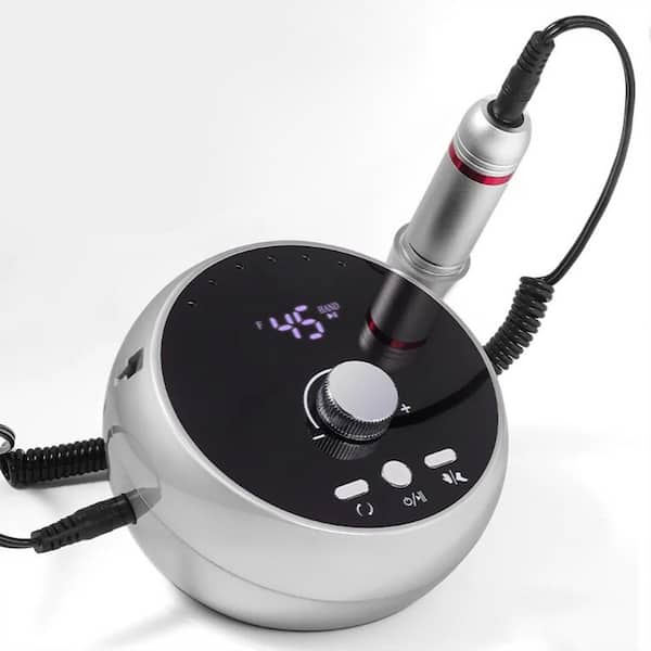 Tidoin 45000 RPM White Electric Portable Nail Drill Machine Rechargeable Nail Drill Machine for Polishing Gel Nails Suitable