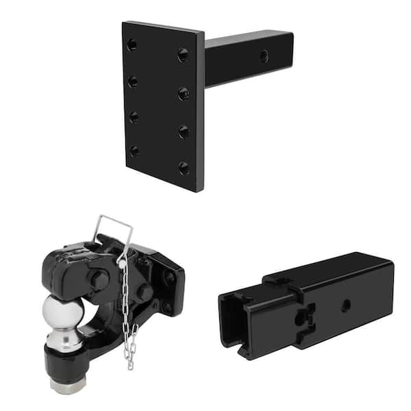 Pintle Hook Plate, 6-1/2 in. Shank, 10,000 lb. Cap. with 2-5/16 in. Pintle Hook (16,000 lb.) and Receiver Adapt.