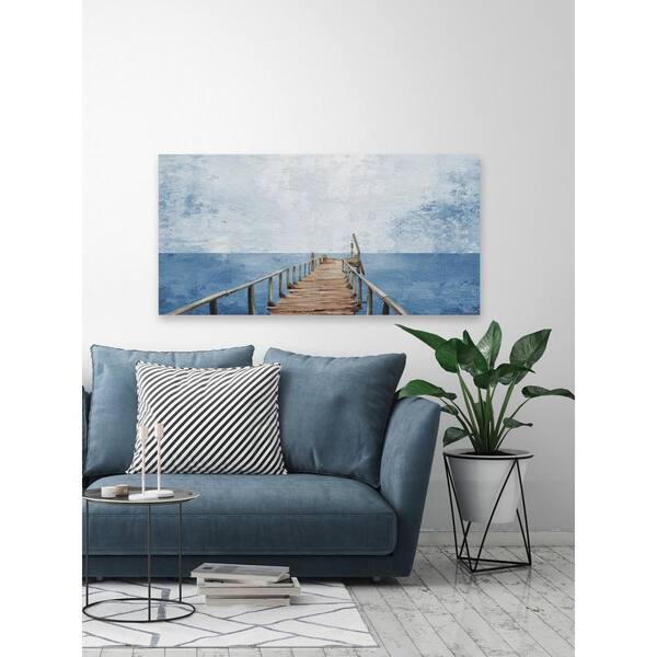 3 Panel Canvas Wall Art Fishing Rod and Reels Pictures for Living Room Blue Seaview Paintings HD Prints Fishing Tackle Artwork Giclee Home Modern