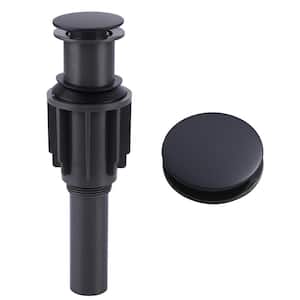 Drain Assembly Stopper without Overflow in Matte Black
