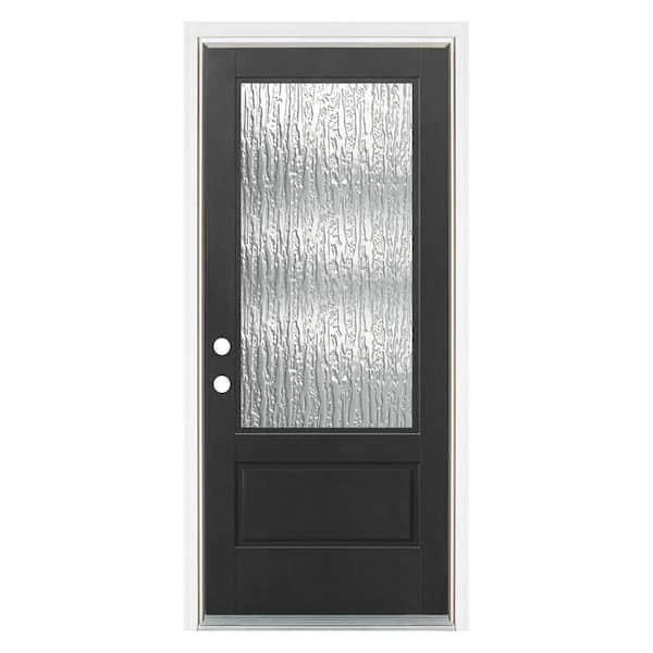 MP Doors 36 in. x 80 in. Right-Hand Inswing 3/4 Lite Water Wave Glass ...