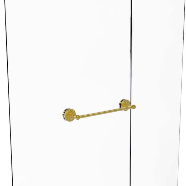 Allied Brass Prestige Regal 18 in. Over-the-door Shower Door Single Towel Bar in Polished Brass