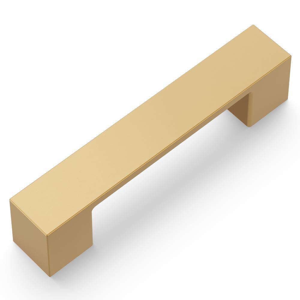Brushed Brass Modern Bar Pulls with Mounting Hardware