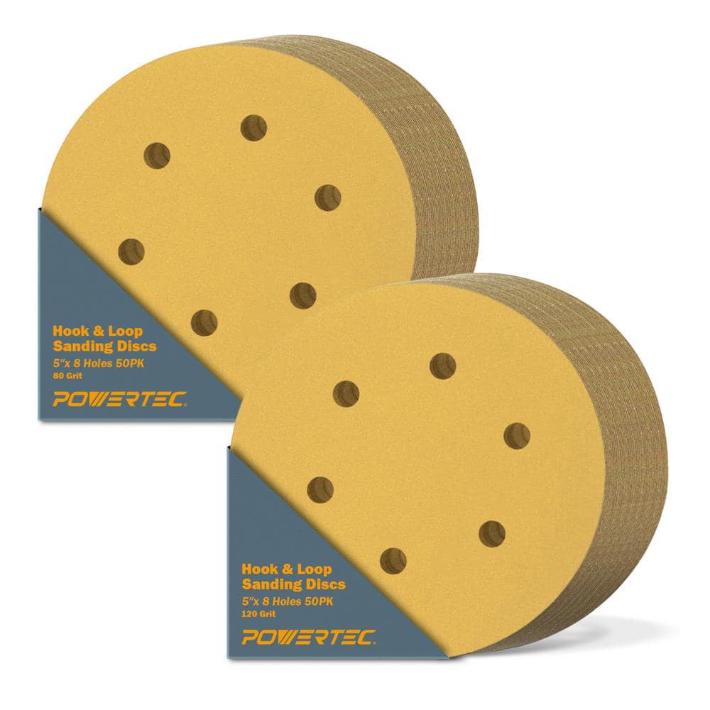 5 in. 80/120 Grit 8-Hole Hook and Loop Sanding Discs Assortment (100-Pack) price history on PriceWatchPro