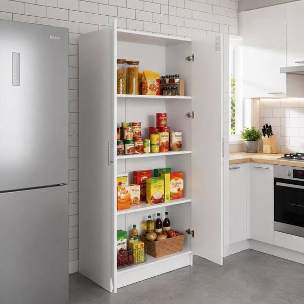 Klair Living Modex White Multi-Purpose Utility Storage Cabinet (2