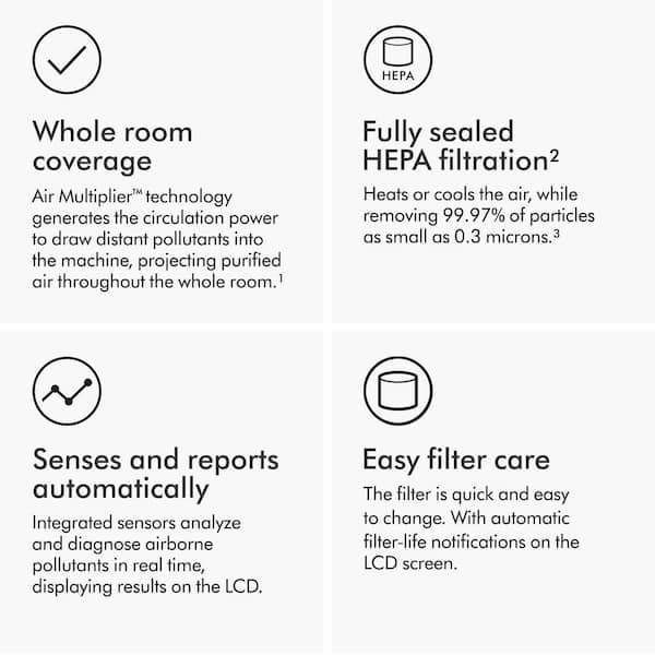 Dyson Purifier Hot+Cool Gen1 HP10 664610-01 - The Home Depot