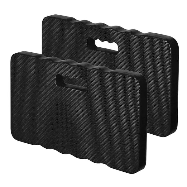 Extra Thick Large Foam Kneeling Pad for Gardening Workouts & Floor Work Comfortable Knee Cushion Mat, Set of 2 Black