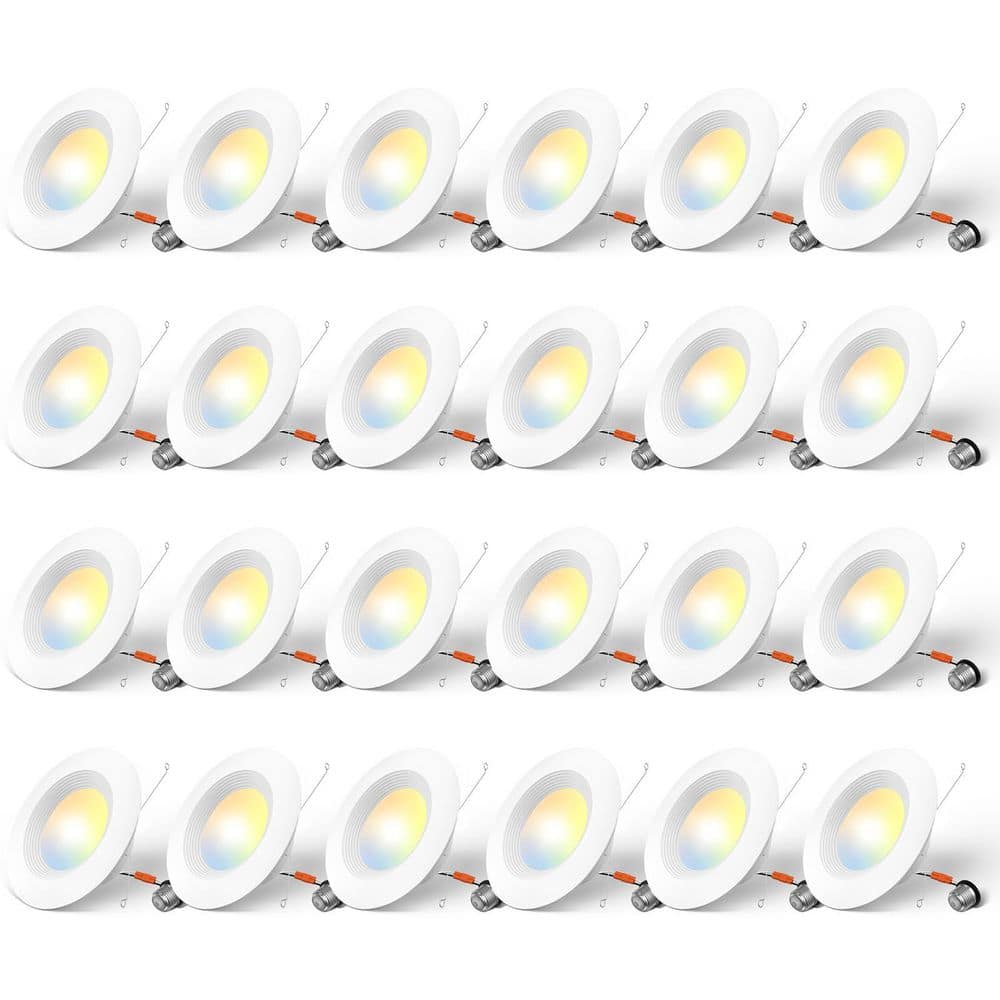6 in. 12.5-Watt 950 Lumens LED Recessed Lighting 2700K-6000K 5CCT Selectabl