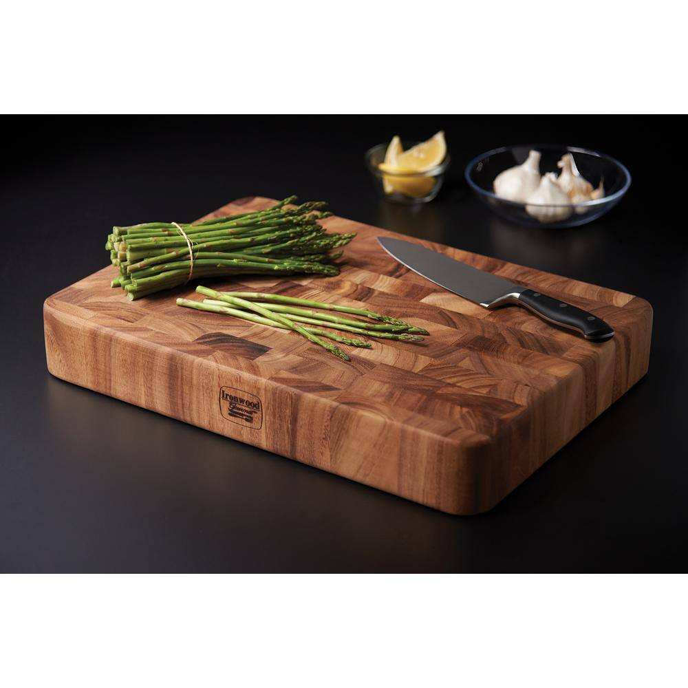 Large Rectangular Acacia Wood End Grain Chopping Block
