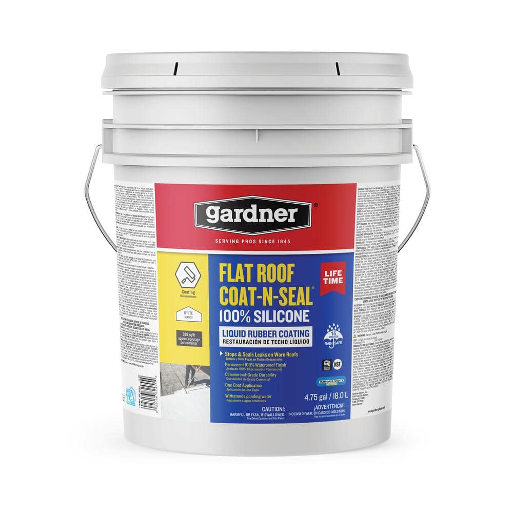 Gardner 4.75 Gal. Flat Roof CoatnSeal Liquid Rubber Coating SK8245