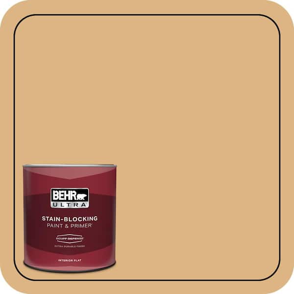 BEHR ULTRA 1 qt. Home Decorators Collection #HDC-CL-18 Cellini Gold Extra Durable Flat Interior Paint & Primer
