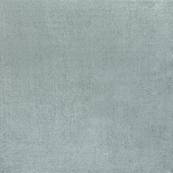 Haze Solid Low-Pile Light Blue 9 ft. x 9 ft. Square Area Rug