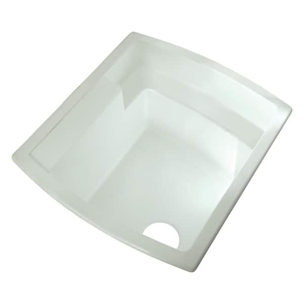 Sterling Latitude 25 in. x 13 in. x 13 in. Composite Vikrell Utility Sink in White