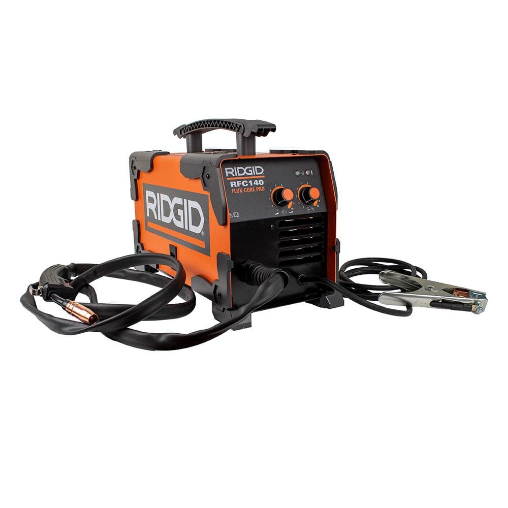 RIDGID 140 Amp, 120-Volt Electric, Flux-Core Wire Welder (No Regulator ...