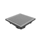 Storm Vortex 9 in. Low Profile Catch Basin Complete with Gray Grate