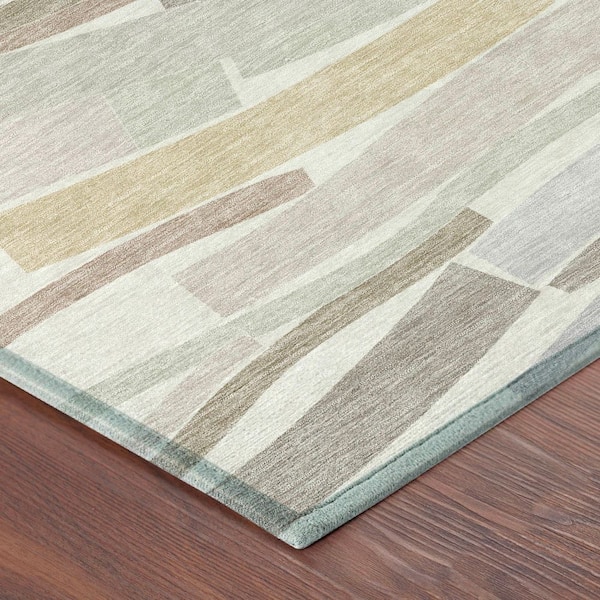 Chantille Machine Washable Indoor/Outdoor Abstract ACN2776 Ivory 10 ft. x 14 ft. Area Rug