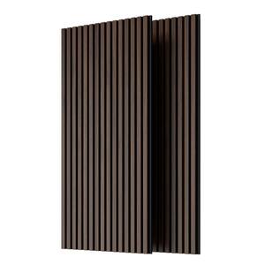 Walnut Wood Panel 2-Pieces Slat Acoustic Panels for Wall and Ceiling ...