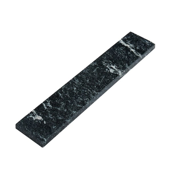 Tile and Top 21 in. W Granite Vanity Sidesplash in Storm Black