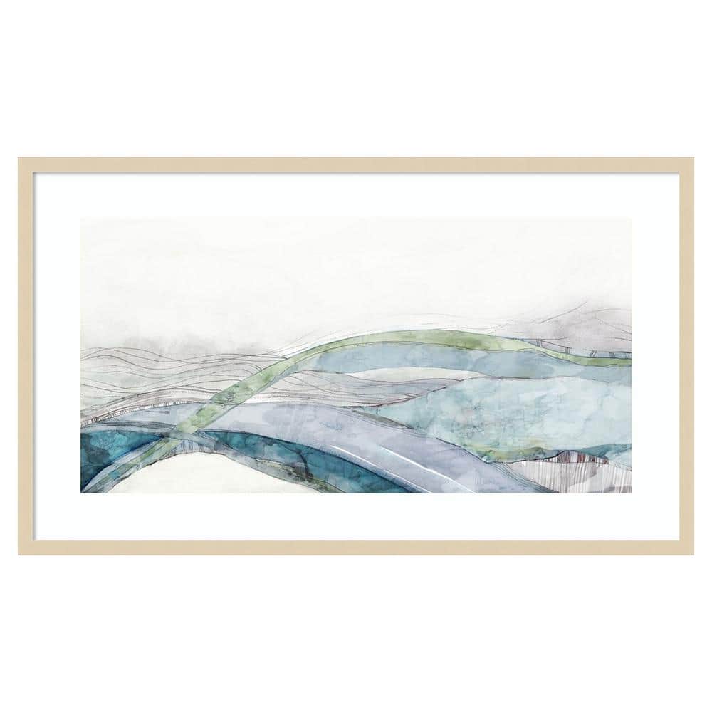 Way of Water 41"x24" Brown Wood Framed Abstract Landscape Print