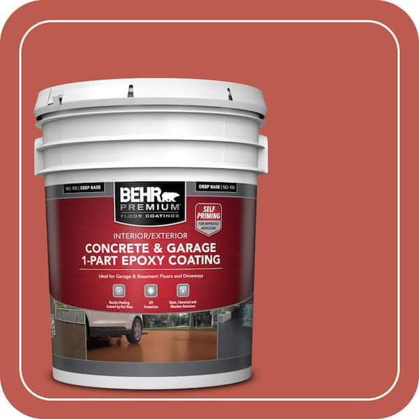 5 gal. #M170-7 Tandoori Self-Priming 1-Part Epoxy Satin Interior/Exterior Concrete and Garage Floor Paint