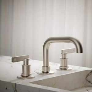 Castia By Studio McGee 8 in. Widespread Double-Handle Bathroom Sink Faucet 1.0 GPM in Vibrant Brushed Nickel