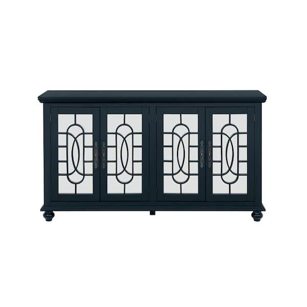 Martin Svensson Home Orleans 63 in. Catalina Blue TV Stand Fits TV's up to 65 in. with Mirrored Doors