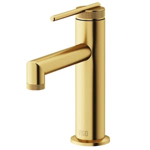 Sterling Single-Handle Single Hole Bathroom Faucet in Matte Brushed Gold