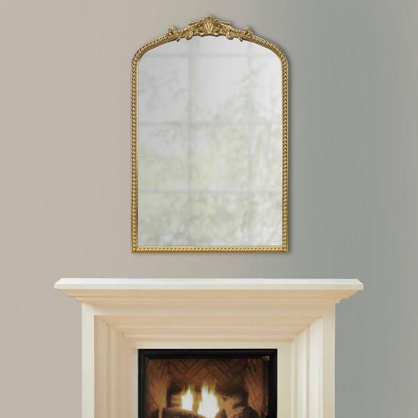 Glam Luxury 26 in. W x 39 in. H Arch Frame Gold Wall Decor
