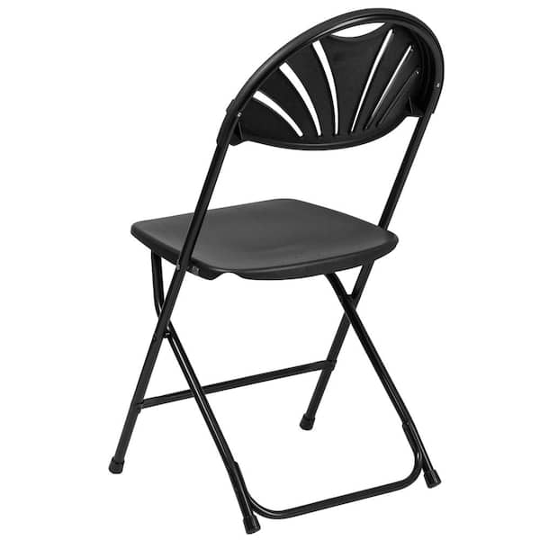 Amucolo Black Plastic Stackable Folding Chairs with Padded Cushion Seat(Set  of 6) FX-CYD0-NNYY - The Home Depot