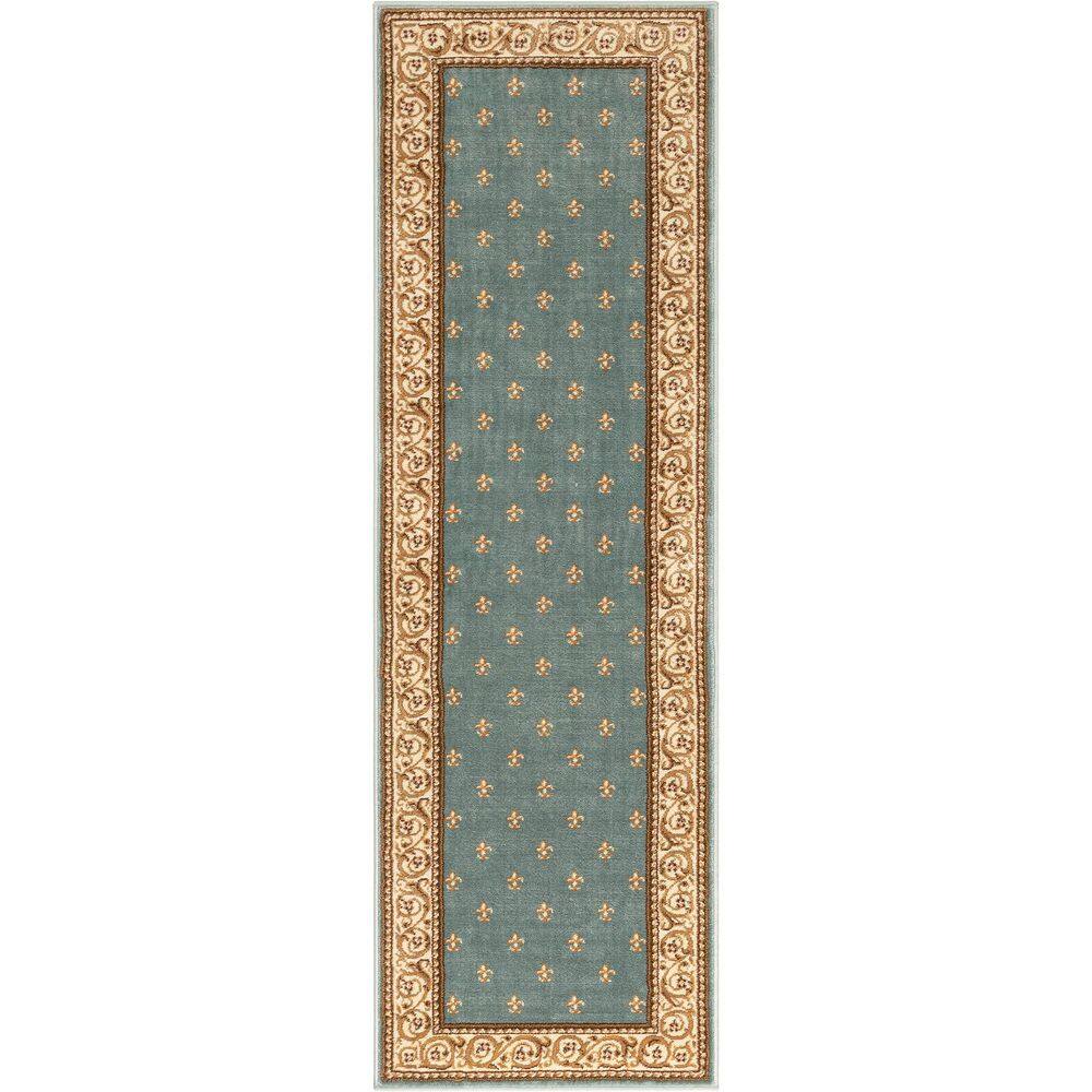 Barclay Fleur De Lis Elegance Traditional Oriental, Light Blue 2 ft. 3 in. x 7 ft. 3 in. Runner, Area Rug price history on PriceWatchPro
