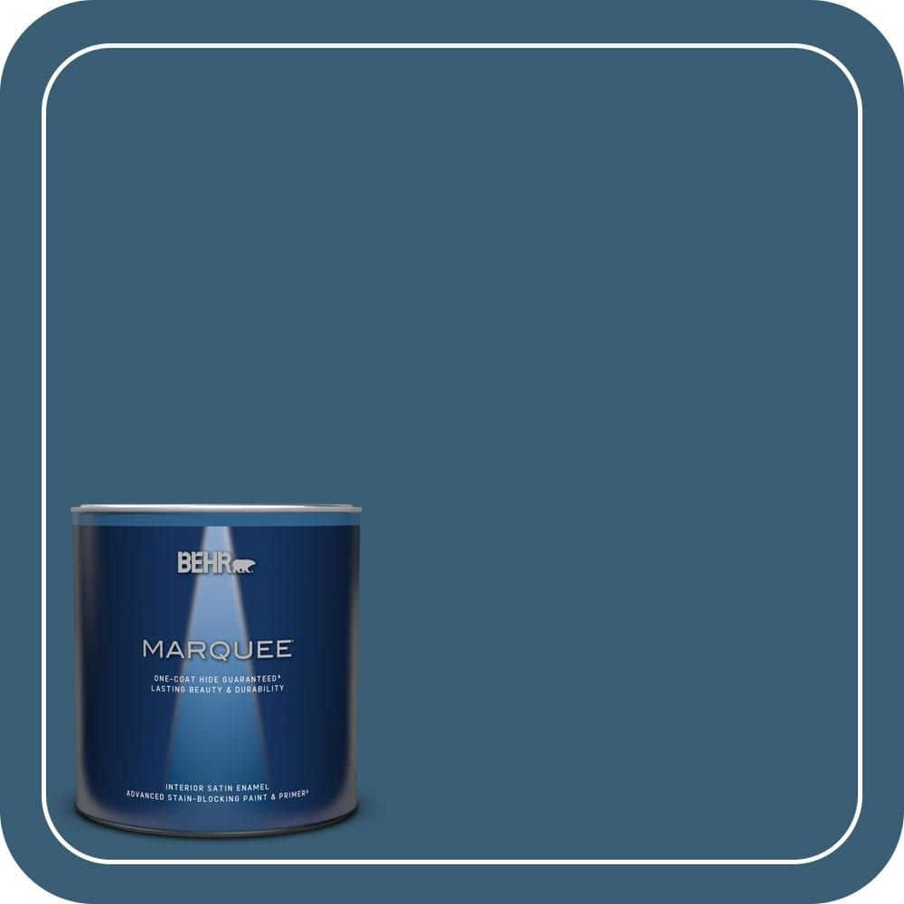 1 qt. #S490-7 Superior Blue One-Coat Hide Satin Enamel Interior Paint & Primer price history on PriceWatchPro