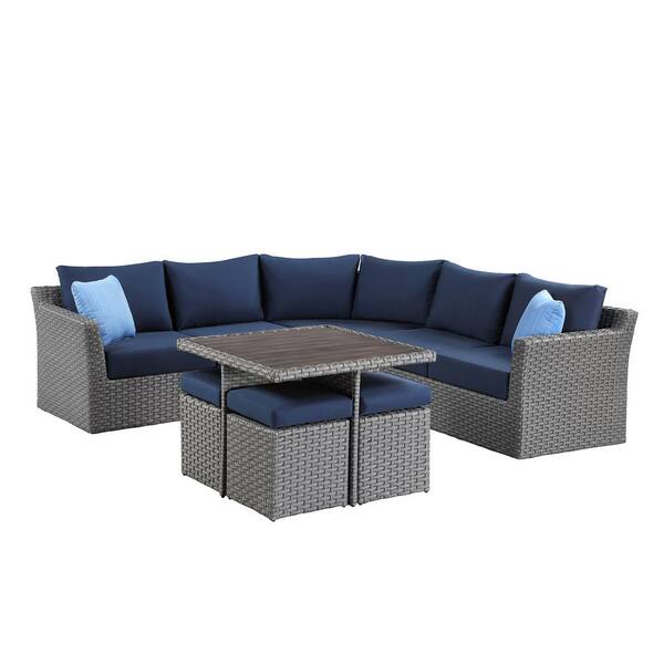 Wicker Sectional Seating Patio Set, Maldives Outdoor Furniture
