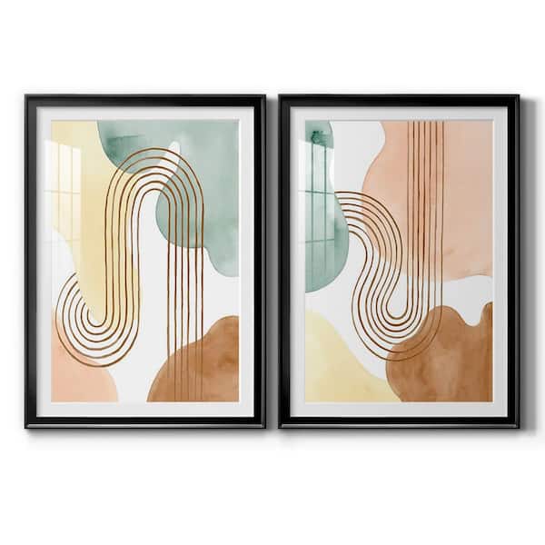 Wexford Home Spring Shapes I by Wexford Homes 2 Pieces Framed Abstract Paper Art Print 42.5 in. x 30.5 in.