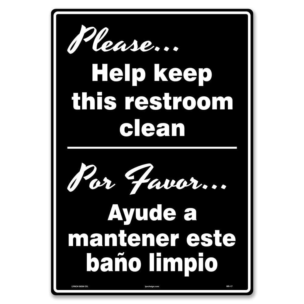 10 in. x 14 in. Keep Restroom Clean Sign Printed on More Durable Longer-Lasting Thicker Styrene Plastic. price history on PriceWatchPro