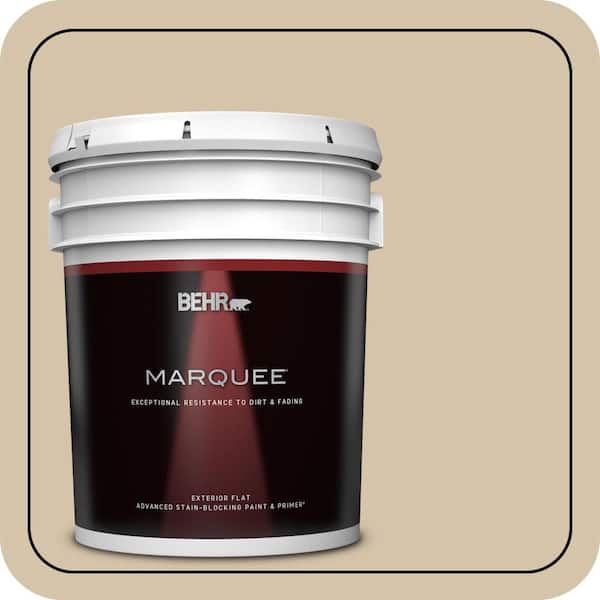 BEHR MARQUEE 5 gal. #ICC-60 Brown Bread Flat Exterior Paint & Primer