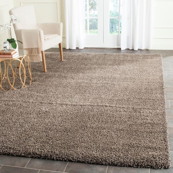 Santa Monica Shag Mushroom 7 ft. x 10 ft. Solid Area Rug