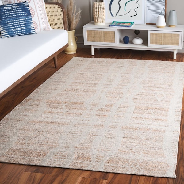 Sahara 3 ft. x 5 ft. Natural/Ivory Geometric Aztec Area Rug