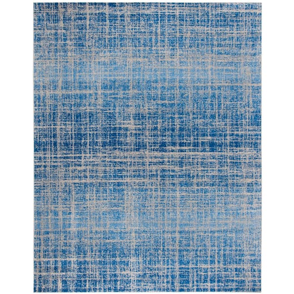 SAFAVIEH Adirondack Blue/Silver 8 ft. x 10 ft. Solid Area Rug