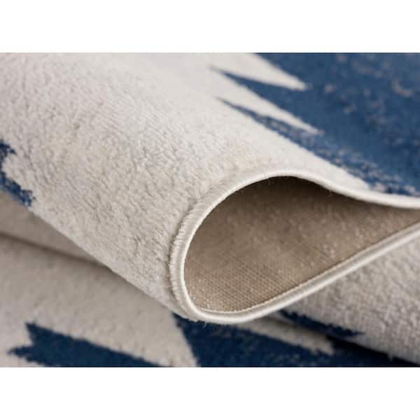 Savannah Modern Cream 2 ft. 3 in. x 12 ft. Abstract Runner Area Rug