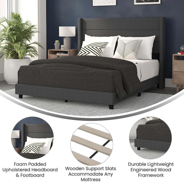 Carnegy Avenue Gray Wood Frame Queen Platform Bed CGA-YK