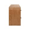 CHRISTOPHER KNIGHT HOME Sapphire Brown 4-Drawer 63 in. Wood Dresser with Black Metal Handles Curved Profile Design Natural 156516
