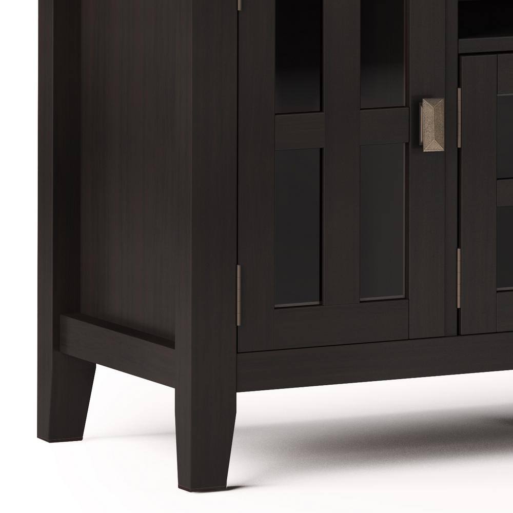 Hickory Brown Artisan 72" Solid Wood Media Stand with Storage
