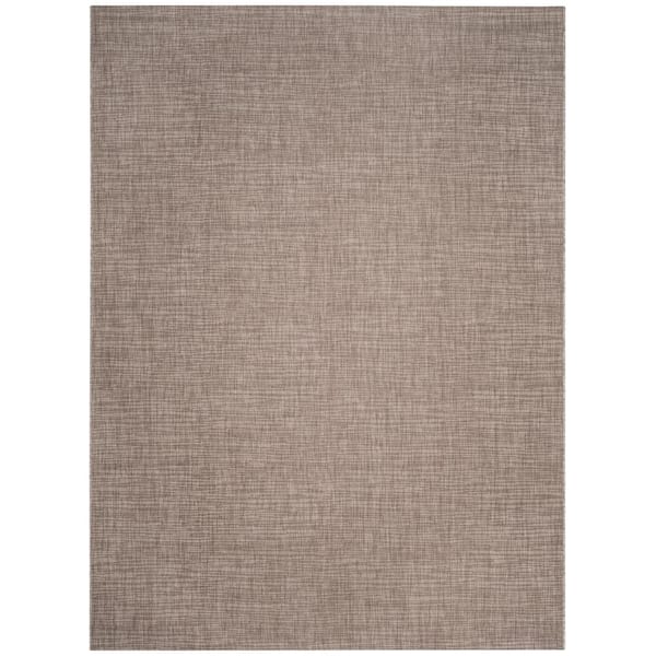 SAFAVIEH Courtyard Light Brown 9 ft. x 12 ft. Solid Indoor/Outdoor Patio  Area Rug