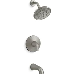 Cursiva Single-Handle 3-Spray Tub and Shower Faucet in Vibrant Brushed Nickel (Valve Included)