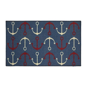 Anchor's Down Cool 1 ft. 8 in. x 2 ft. 10 in. Machine Washable Area Rug