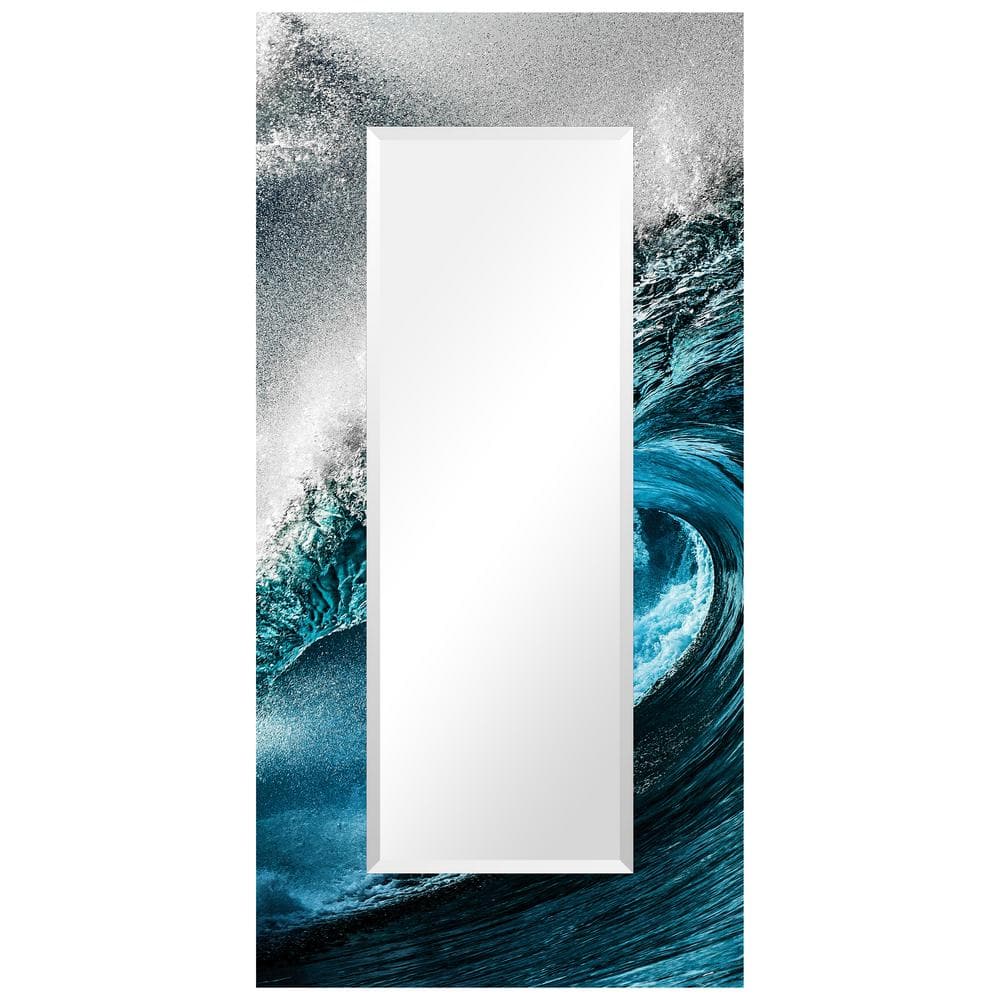 Sapphire Sea 72 in. x 36 in. Reverse Printed Tempered Art Glass with 60 in. x 20 in. Rectangular Beveled Mirror price history on PriceWatchPro